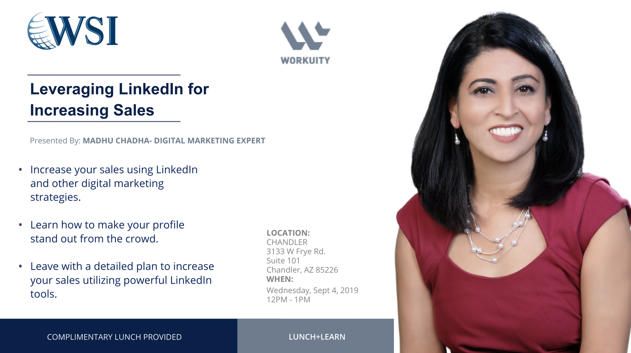 Lunch and Learn with Madhu Chadha | Workuity